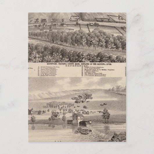 Montevideo, Granitfälle, Minnesota Postkarte (Vorderseite)