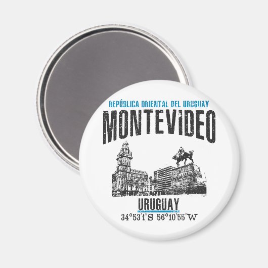 Montevideo Magnet (Vorderseite/Rückseite)