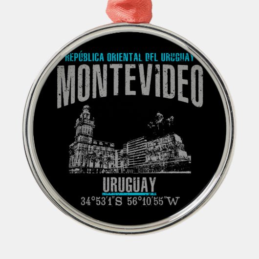 Montevideo Ornament Aus Metall (Vorne)