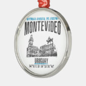 Montevideo Silbernes Ornament (Links)