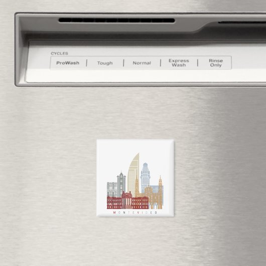 Montevideo Skyline Poster Magnet (In Situ (Geschirrspüler))