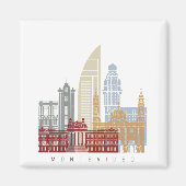 Montevideo Skyline Poster Magnet (Vorne)