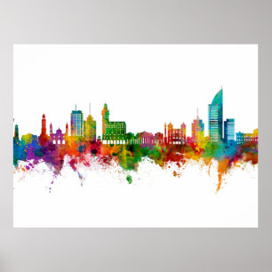 Montevideo Skyline Uruguay Poster
