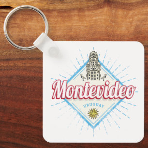 Montevideo Stadt Uruguay Palacio Salvo Souvenir Schlüsselanhänger