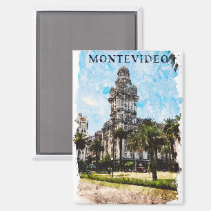 Montevideo Uruguay City View Magnet