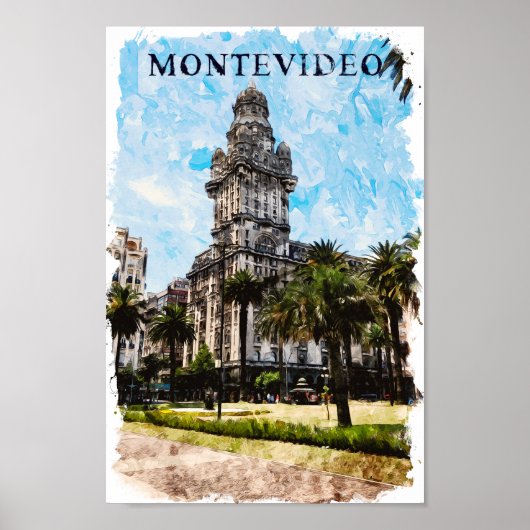 Montevideo Uruguay City View Poster (Vorne)