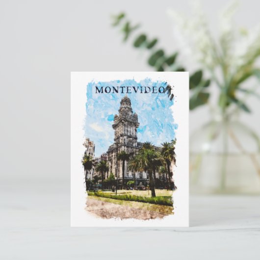 Montevideo Uruguay City View Postkarte (Stehend Vorderseite)