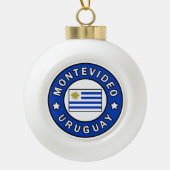 Montevideo Uruguay Keramik Kugel-Ornament (Vorderseite)