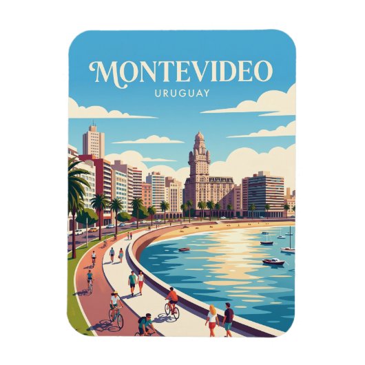 Montevideo Uruguay Magnet (Vertikal)