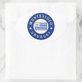 Montevideo Uruguay Ovaler Aufkleber (Tasche)
