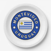 Montevideo Uruguay Pappteller (Vorderseite)