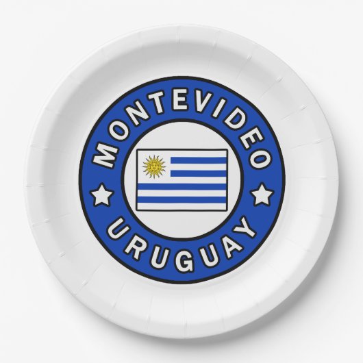 Montevideo Uruguay Pappteller (Vorderseite)