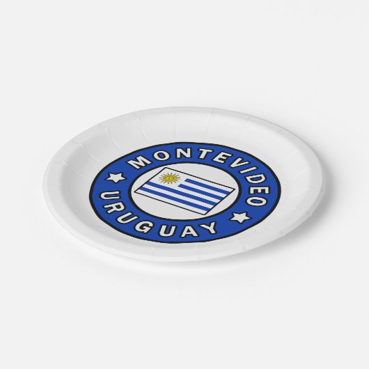 Montevideo Uruguay Pappteller (Schrägansicht)