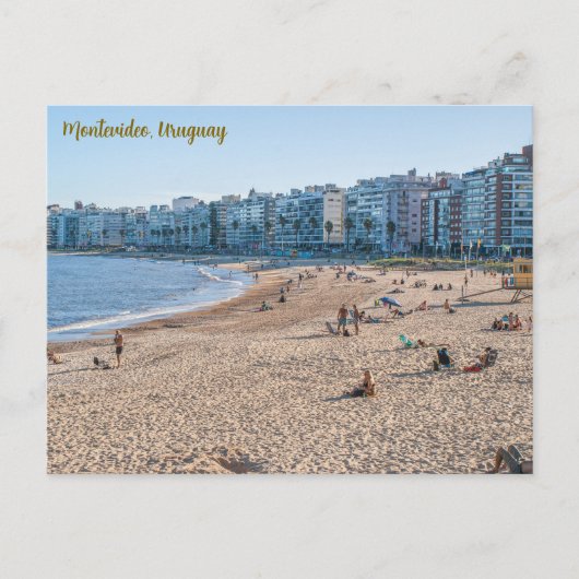 Montevideo, Uruguay, Playa de Los Pocitos Postkarte (Vorderseite)