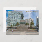 Montevideo, Uruguay, Plaza Independencia Postkarte (Vorne/Hinten)