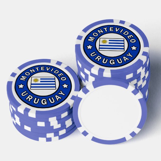 Montevideo Uruguay Pokerchips (Stapel)