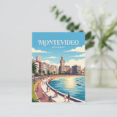 Montevideo Uruguay Postkarte (Stehend Vorderseite)
