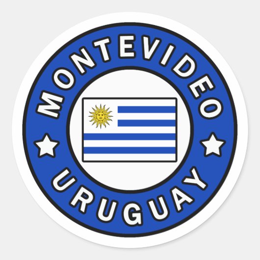 Montevideo Uruguay Runder Aufkleber (Vorderseite)