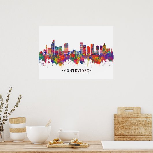 Montevideo Uruguay Skyline Poster (Küche)