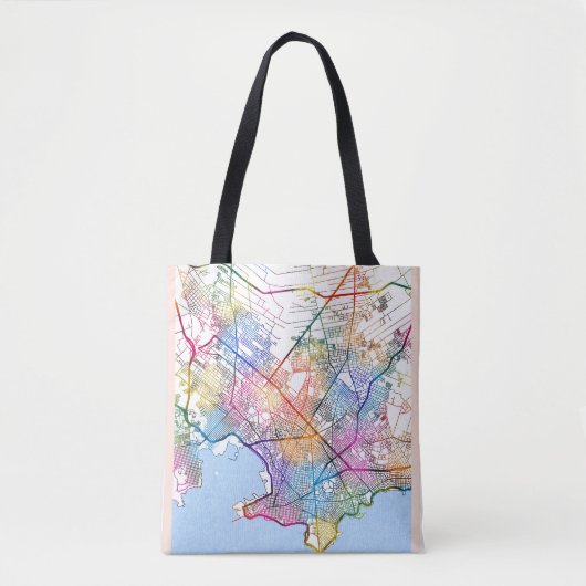 Montevideo Uruguay Stadtplan Tasche (Vorderseite)