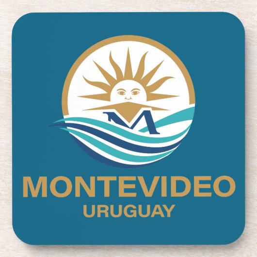Montevideo Uruguay Südamerika Getränkeuntersetzer (Vorderseite)