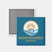 Montevideo Uruguay Südamerika Magnet (Vorderseite/Rückseite)