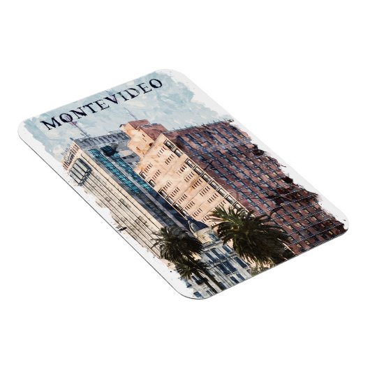 Montevideo Uruguay Vintage Travel Magnet (Rechte Seite)