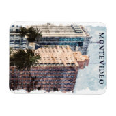 Montevideo Uruguay Vintage Travel Magnet (Horizontal)