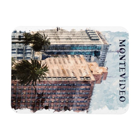 Montevideo Uruguay Vintage Travel Magnet (Horizontal)