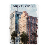 Montevideo Uruguay Vintage Travel Magnet (Vertikal)