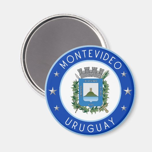 Montevideo-Wappen Magnet (Vorderseite/Rückseite)
