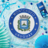 Montevideo-Wappen Pappteller (Party)
