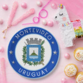 Montevideo-Wappen Pappteller (Party)