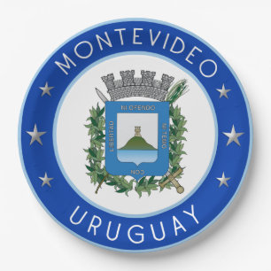 Montevideo-Wappen Pappteller
