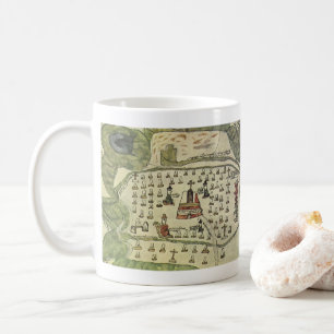 Montezuas Aztekenreich, Antike Weltkarte, 1577 Kaffeetasse