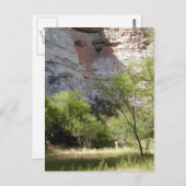 Montezuma Castle Cliff Indian Grass Trees Postkarte (Vorne/Hinten)