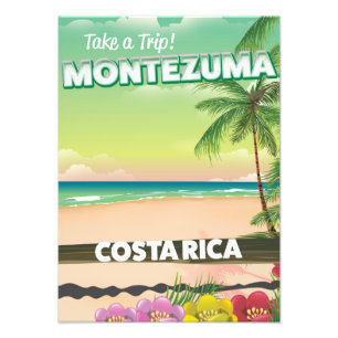 Montezuma Costa Rica Strand Reiseplakat Fotodruck