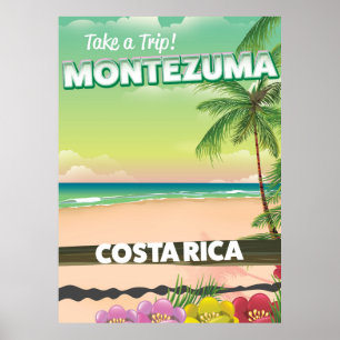 Montezuma Costa Rica Strand Reiseplakat Poster