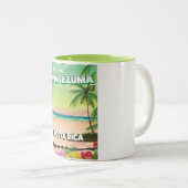 Montezuma Costa Rica Strandposter Zweifarbige Tasse (VorderseiteRechts)