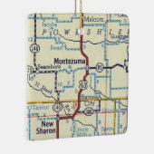 Montezuma IA Vintage Karte Keramikornament (Rechts)