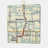 Montezuma IA Vintage Karte Keramikornament (Links)