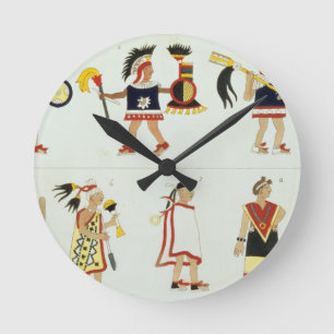 Montezuma II (1466-1520) as represented in an anon Runde Wanduhr