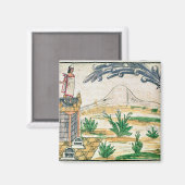 Montezuma II. sieht einen Kometen an, 1579 Magnet (Vorderseite/Rückseite)