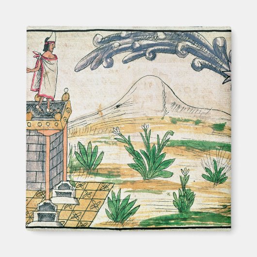 Montezuma II. sieht einen Kometen an, 1579 Magnet (Vorne)