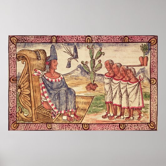 Montezuma II. und seine Gesandten Spanisch Poster (Vorne)