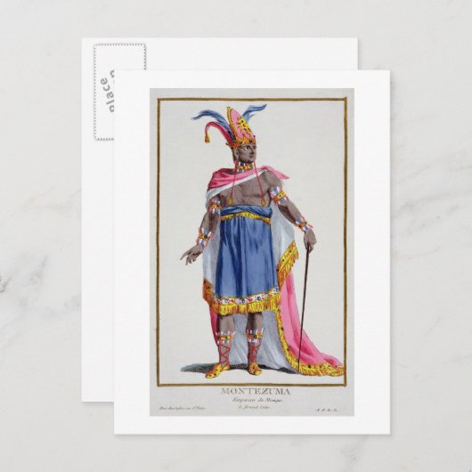 Montezuma, Kaiser von Mexiko (1466-1520) 1780 Postkarte (Vorne/Hinten)
