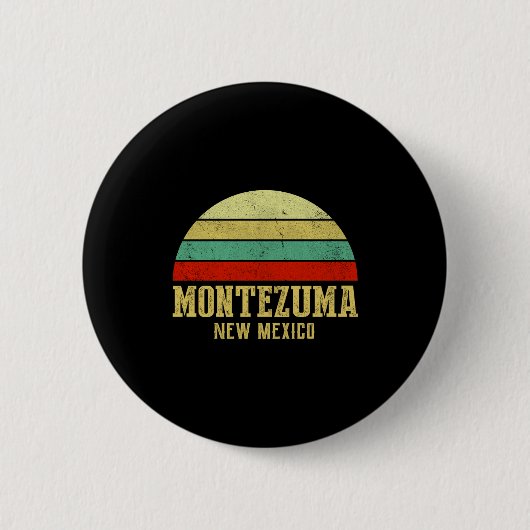 Montezuma New Mexico Vintage Retro Sunset Button (Vorderseite)