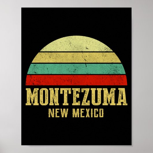 Montezuma New Mexico Vintage Retro Sunset Poster (Vorne)