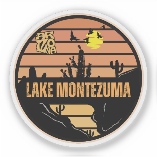 Montezuma-See, Arizona Aufkleber (Vorderseite)