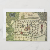 Montezumas Aztekenreich, Antique World Map, 1577 Einladung (Vorderseite)